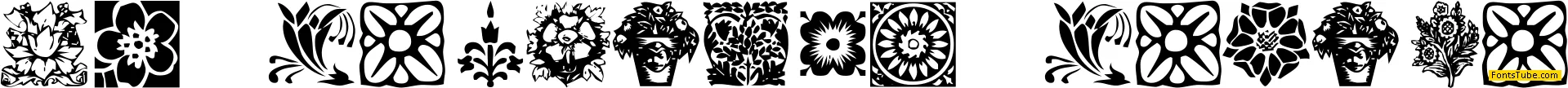 KR Fleurish Floral Font
