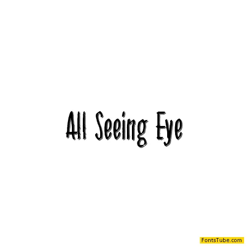 All Seeing Eye Font