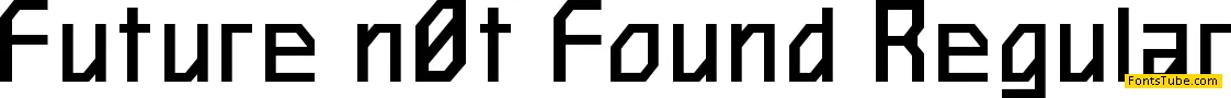 Future n0t Found Font