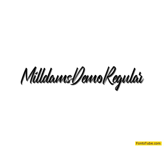 Milldams Demo Font