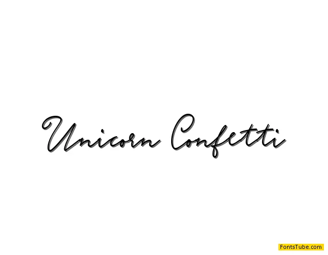 Unicorn Confetti Font