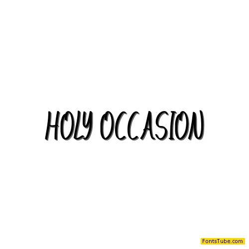 Holy Occasion Font