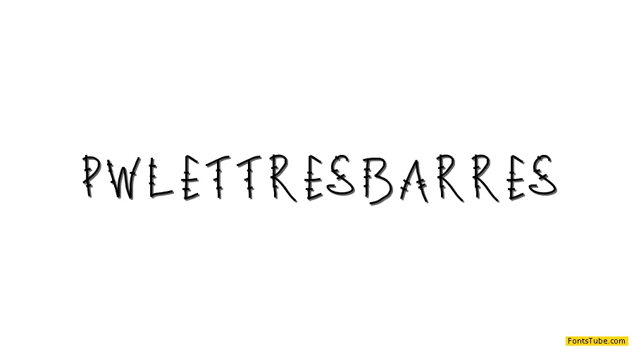 PWLettresbarres Font