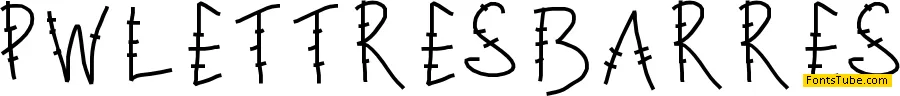 PWLettresbarres Font