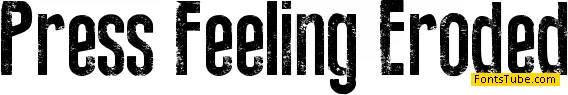 Press Feeling Eroded Font