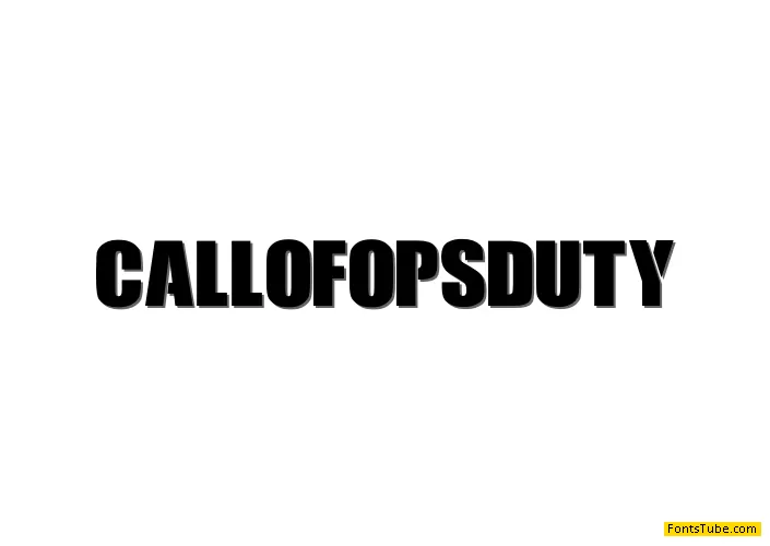 Call Of Ops Duty Font