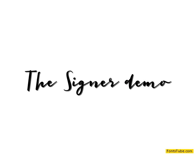 The Signer demo Font