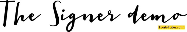 The Signer demo Font