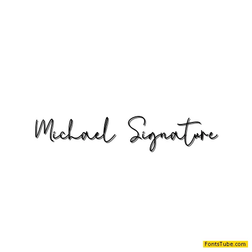 Michael Signature -personal use Font