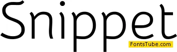 Snippet Font