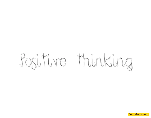 Positive thinking Font