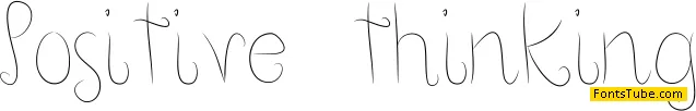 Positive thinking Font