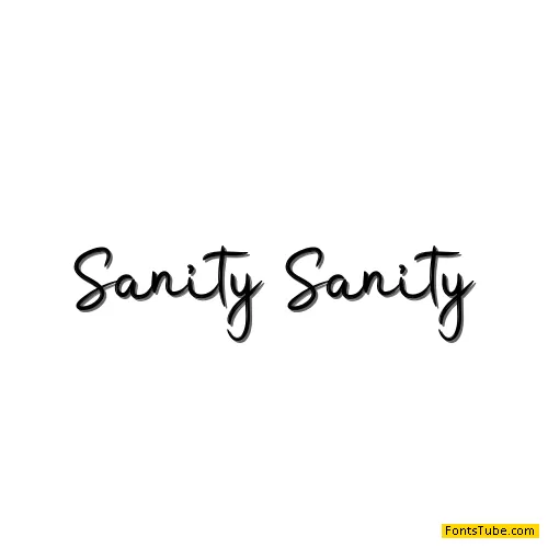 Sanity Font