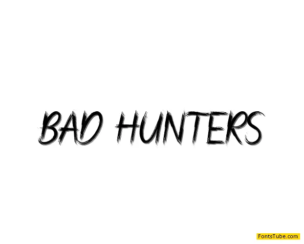Bad Hunter Brush Font