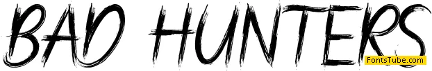 Bad Hunter Brush Font
