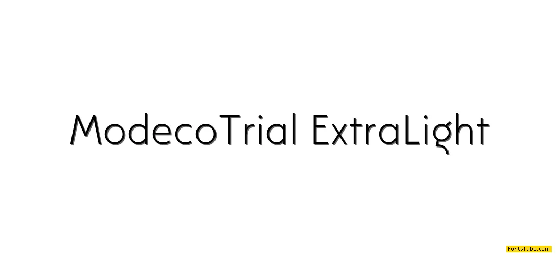 Modeco Trial Font Family