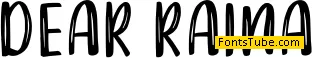 DEAR RAINA Font