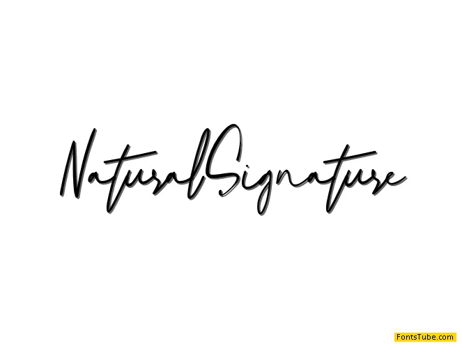 Natural Signature Font