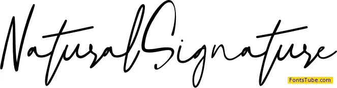 Natural Signature Font