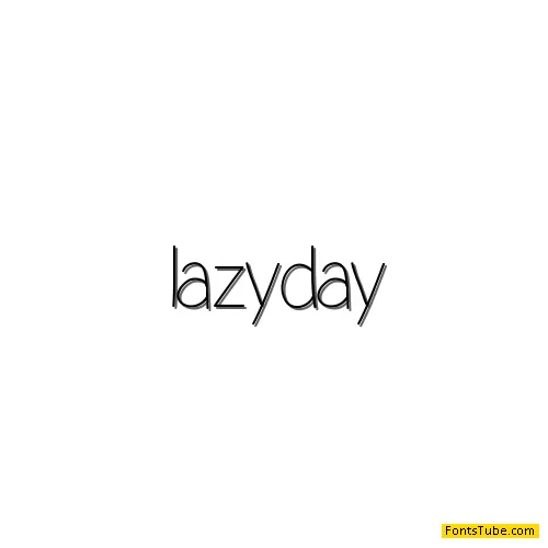 LazyDay Font