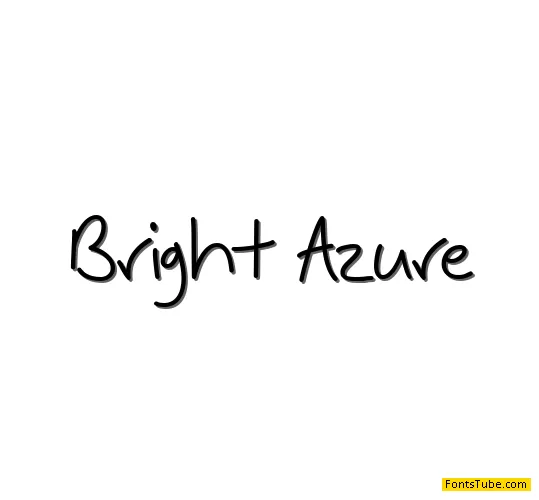 Bright Azure Font