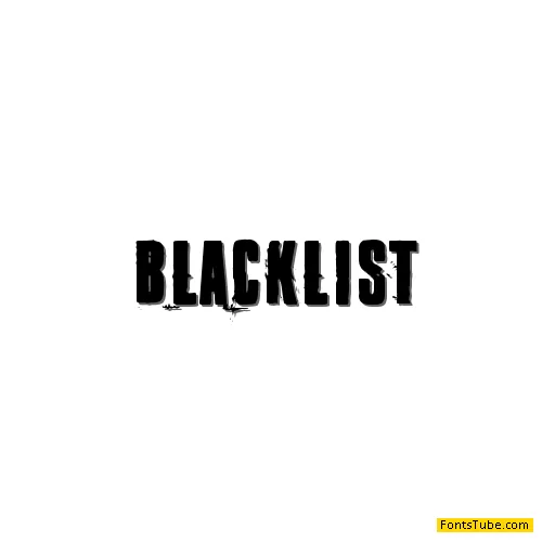Blacklist Font