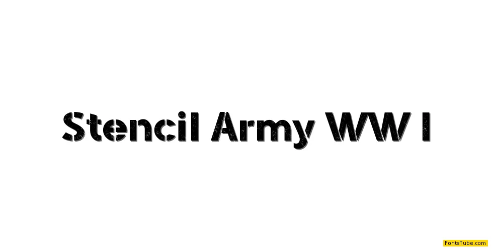 Stencil Army WW I Font