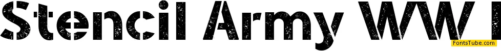 Stencil Army WW I Font