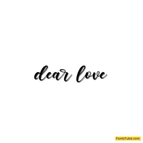 dear love - personal use Font