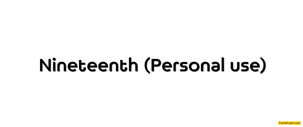Nineteenth Font