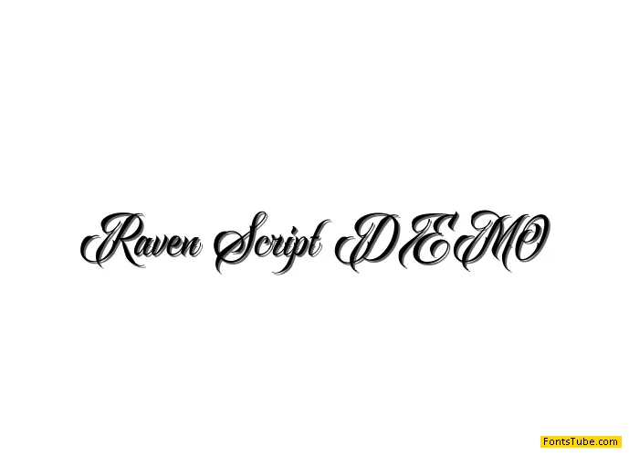 Raven Script DEMO Font