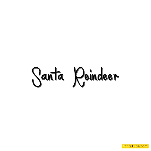 Santa Reindeer- PERSONAL USE Font