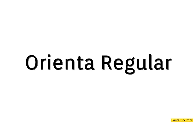 Orienta Font
