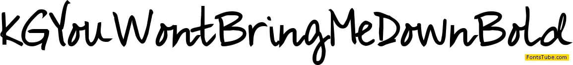 You Wont Bring Me Down Font Family