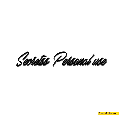 Secretss Personal Use Font