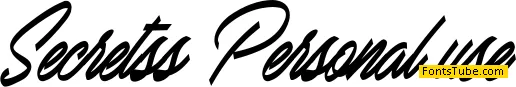 Secretss Personal Use Font