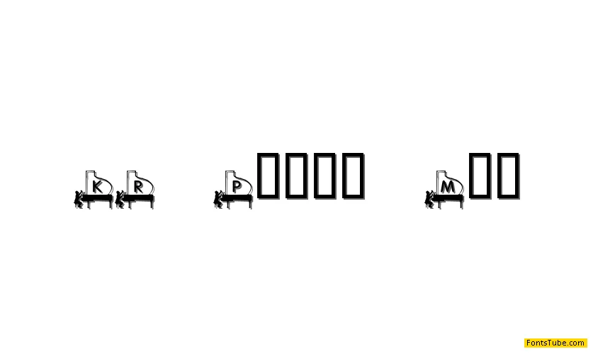 KR Piano Man Font