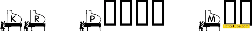 KR Piano Man Font