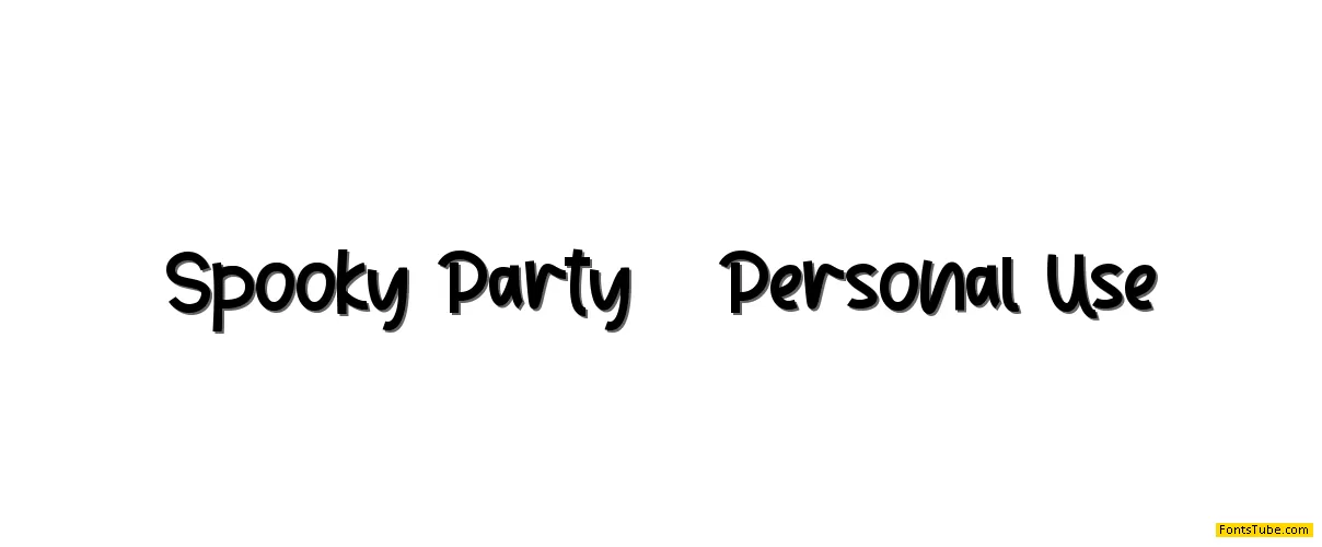 Spooky Party - Personal Use Font