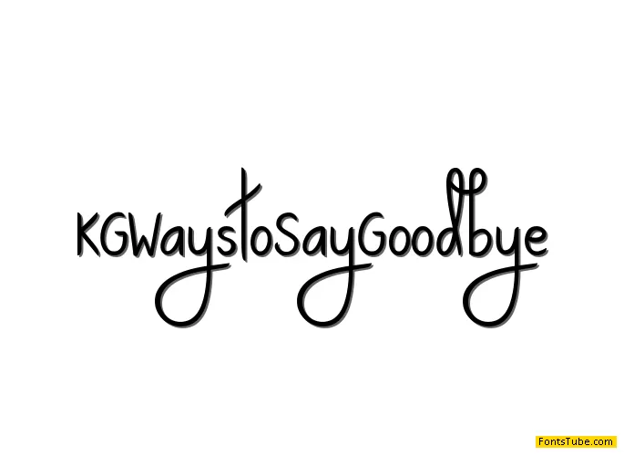 KG Ways to Say Goodbye Font
