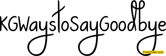 KG Ways to Say Goodbye Font
