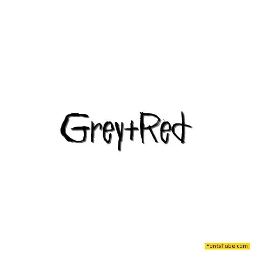 Grey+Red Font