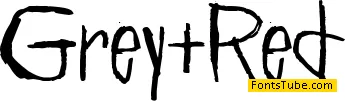 Grey+Red Font