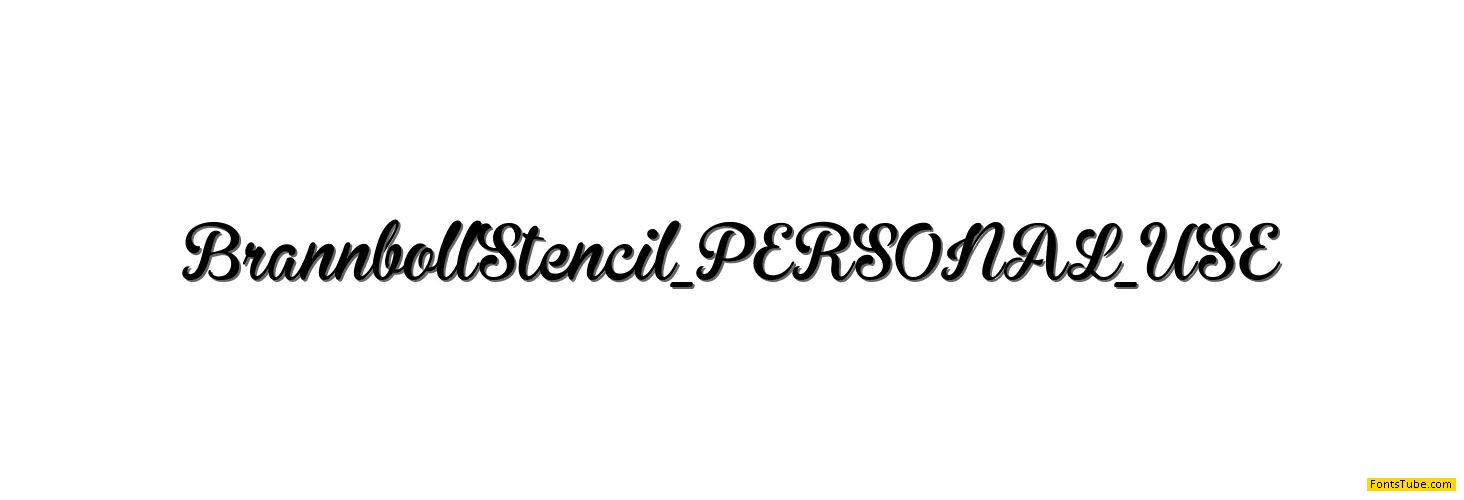 Brannboll Stencil PERSONAL USE Font