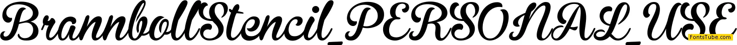 Brannboll Stencil PERSONAL USE Font