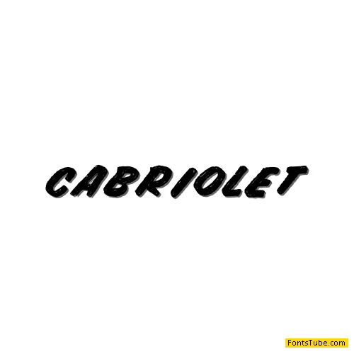 CABRIOLET Font