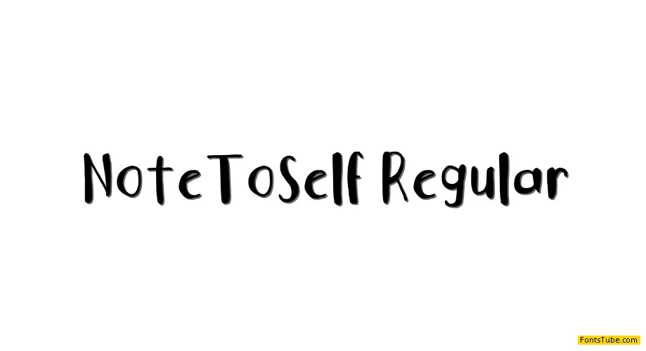 Note To Self Font