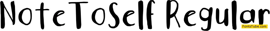 Note To Self Font