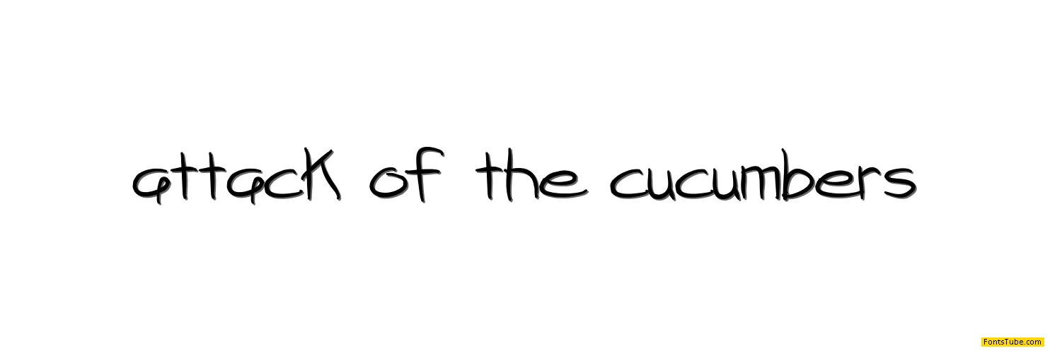attack of the cucumbers Font