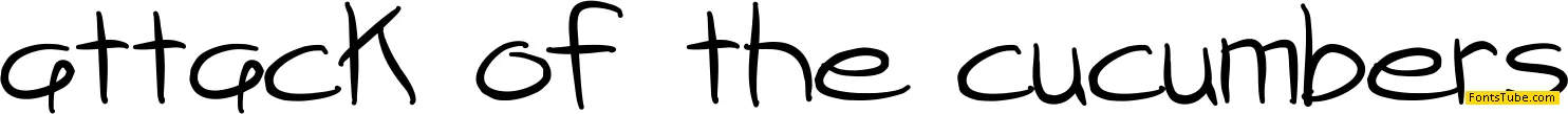 attack of the cucumbers Font